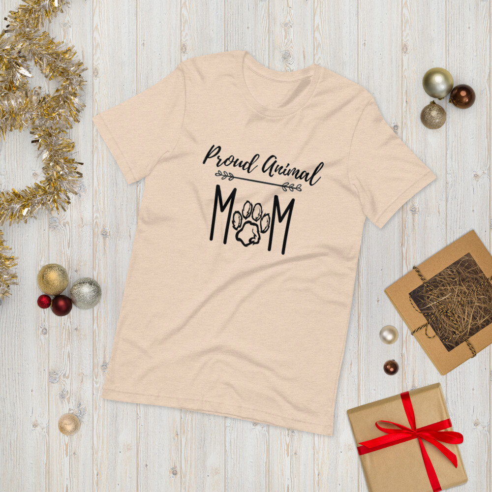 Proud Animal Mom Short-Sleeve Unisex T-Shirt