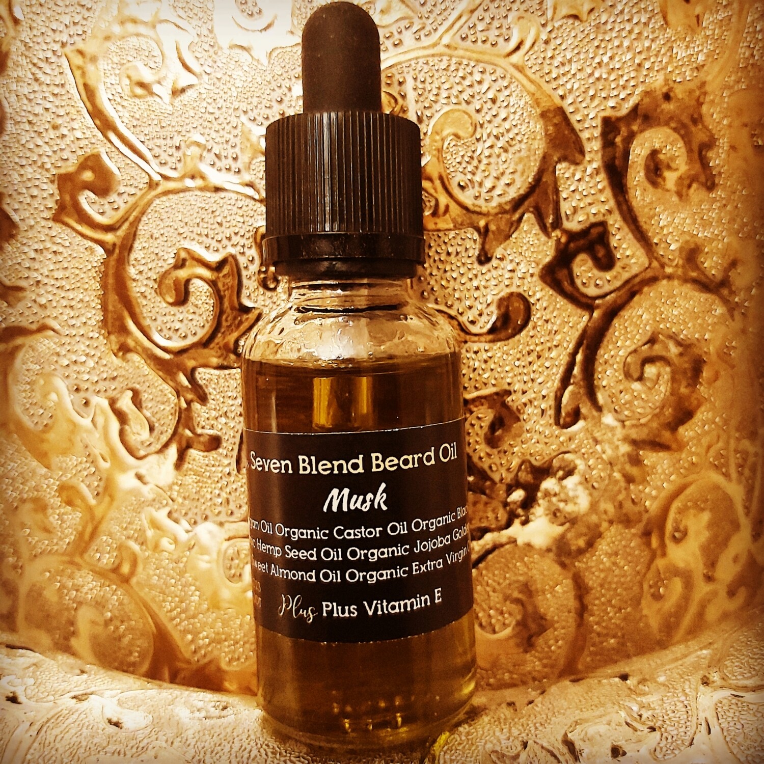 Organic Seven Blend Beard Oil plus Organic Vitamin E with Lavish Musk
