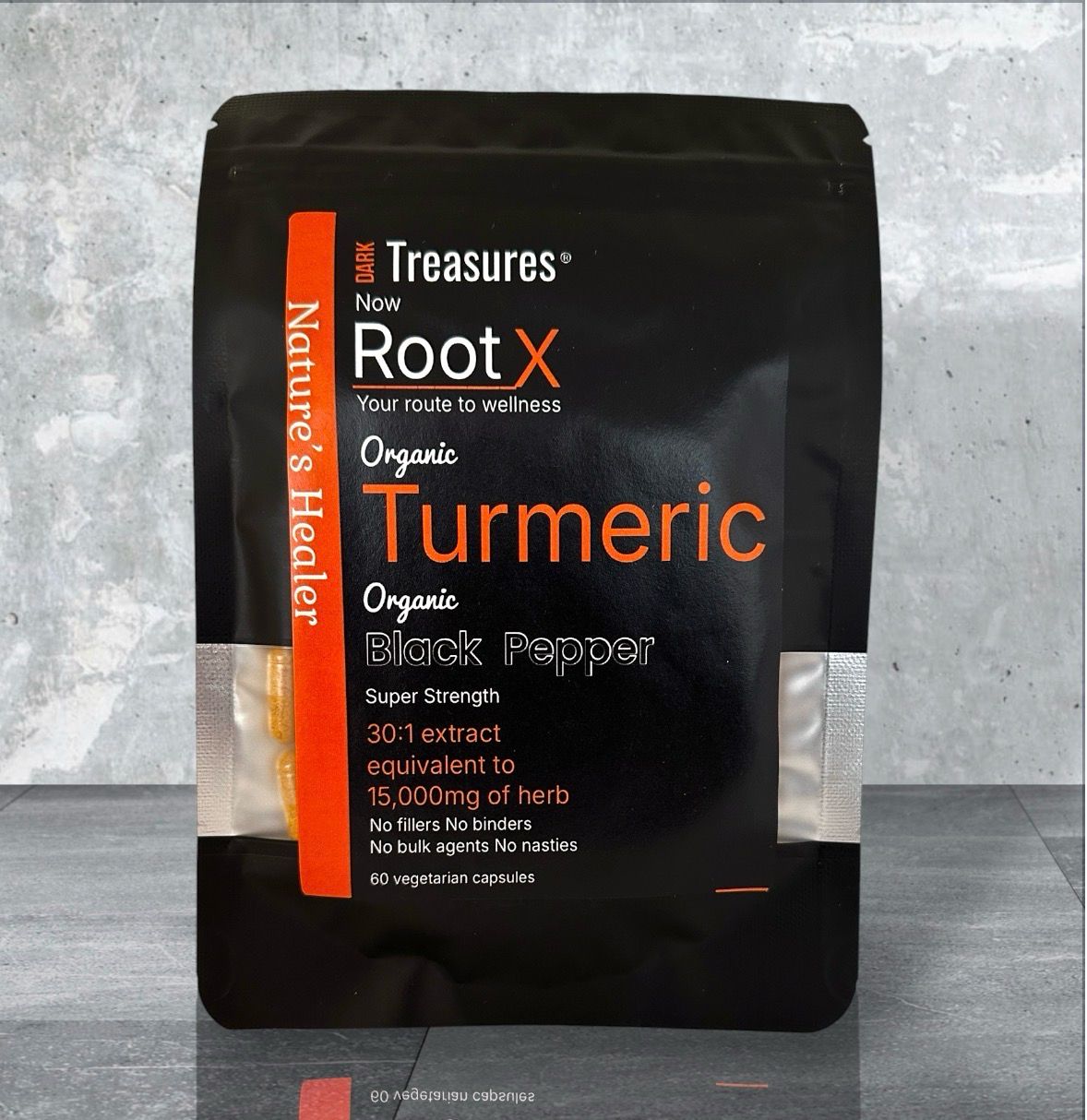 Organic Turmeric and Black Pepper (60) caps. Super Strength 15,000mg