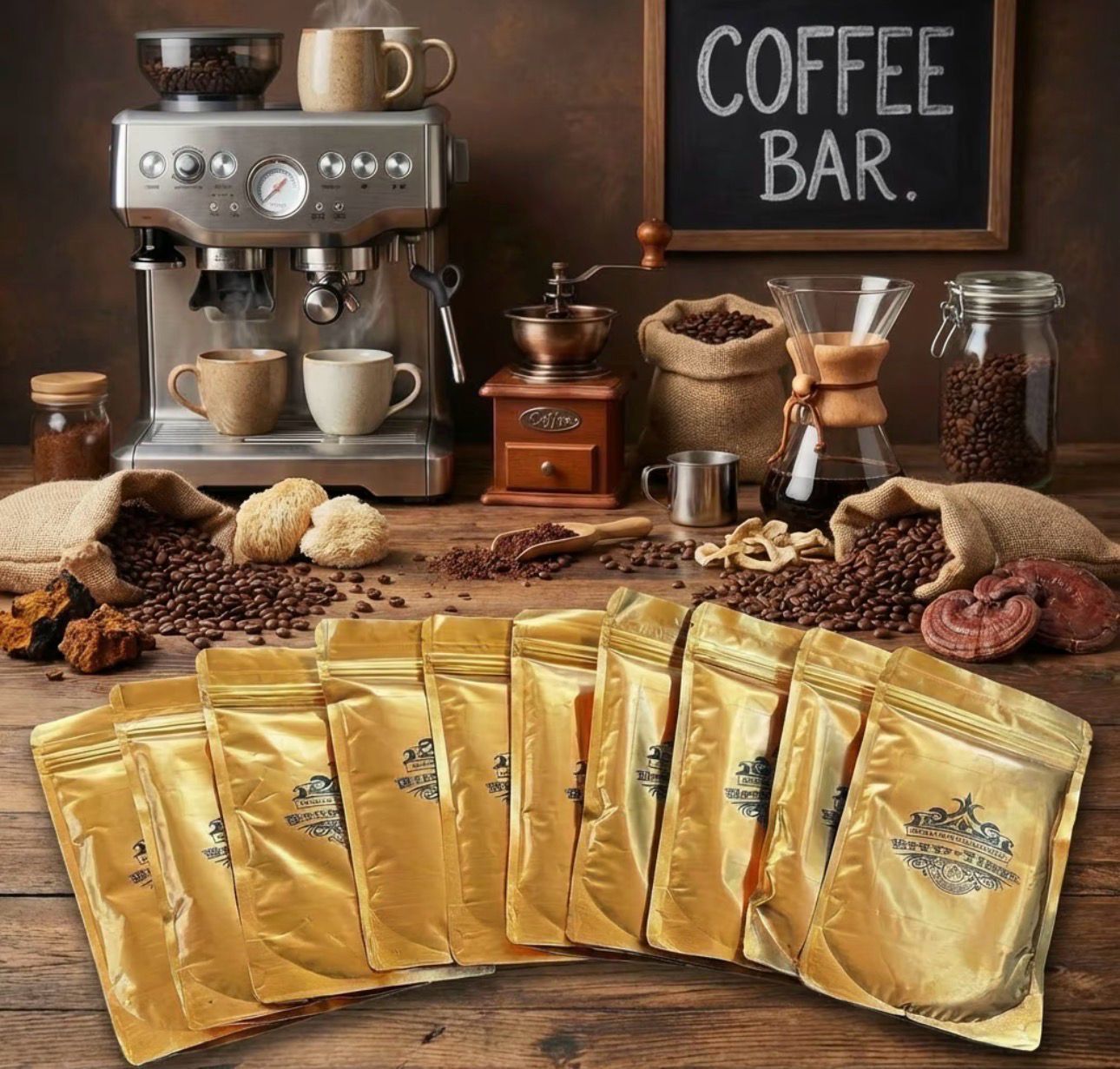 3 Mushroom Blend Coffee (10 Pouches)