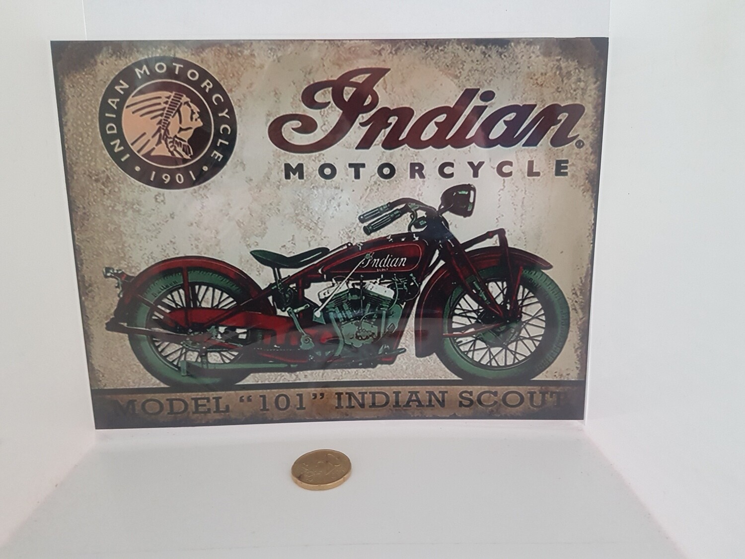 Retro INDIAN MOTORCYCLE Sign &quot; READ DESCRIPTION&quot;