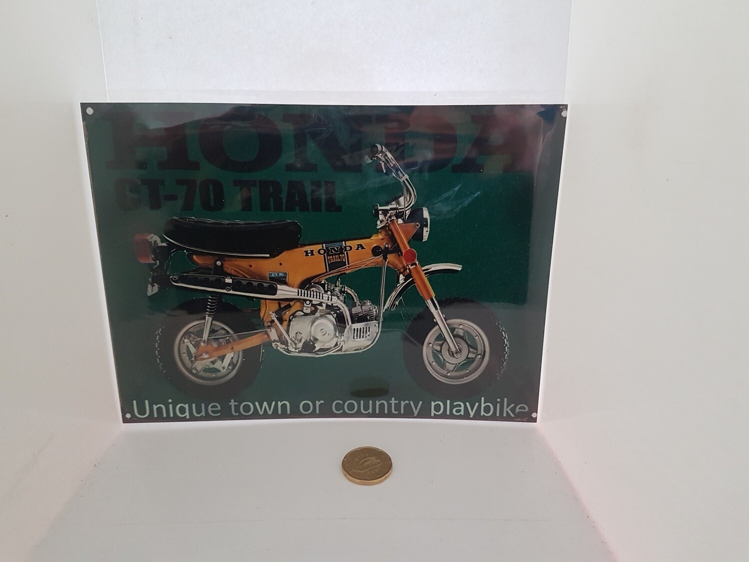 Retro HONDA CT-70 TRAIL MOTORCYCLE Sign &quot;READ DESCRIPTION&quot;
