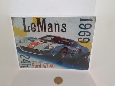 Retro LE MANS FORD GT40 Sign "READ DESCRIPTION"