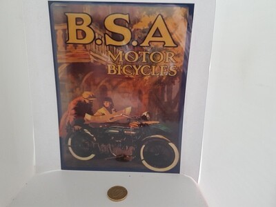 Retro BSA MOTORCYCLES Sign &quot;READ DESCRIPTION&quot;