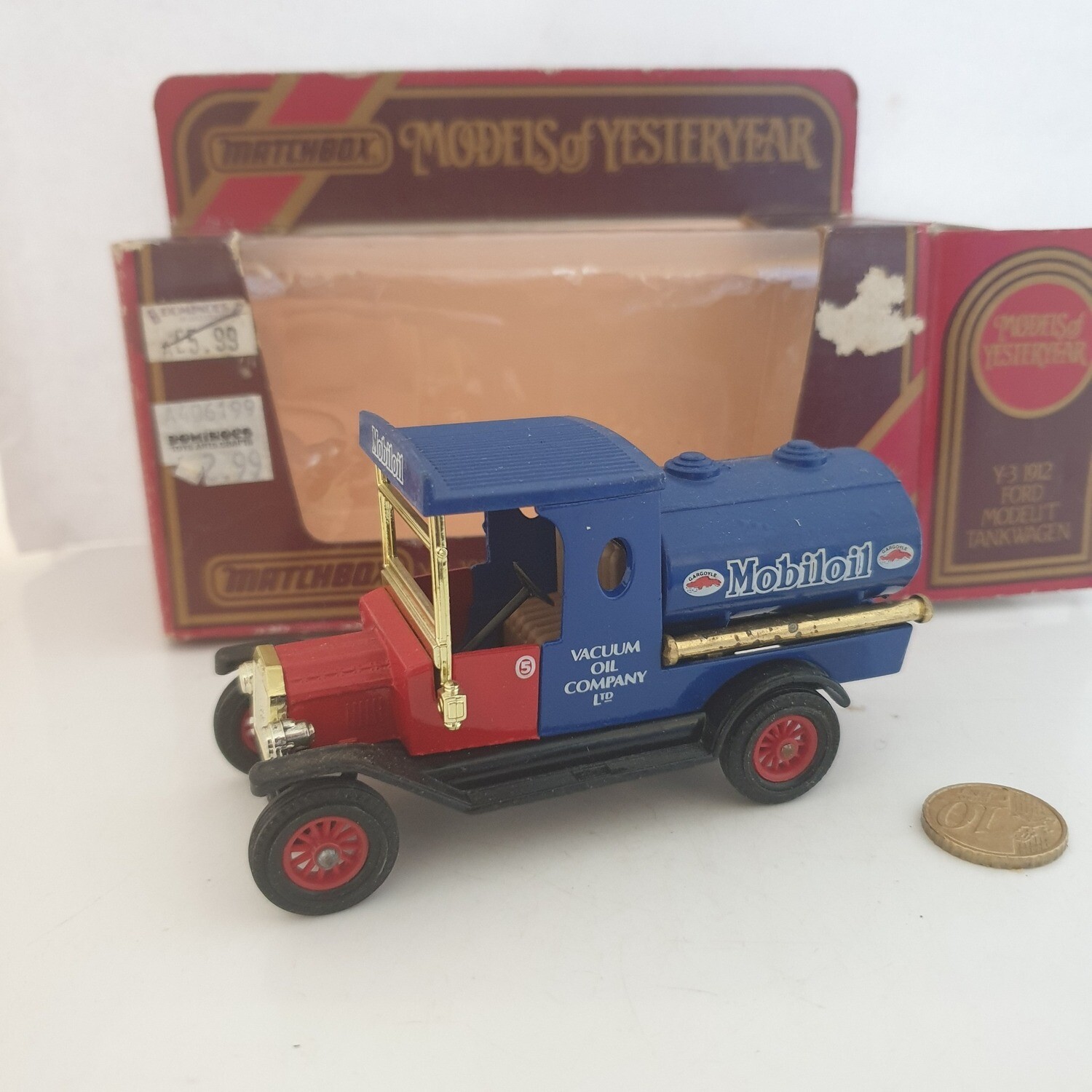 Rare Matchbox Model of Yesteryear - Ford Model T Mobil Oil Tanker - PLAYWORN (DX135)