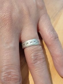 Sterling Silver Ring - Size N - Fully Hallmarked - Read Description (ss902)