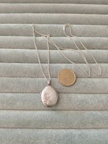 Sterling Silver 24&quot; Necklace with Locket - Stamped for Silver (SS956)