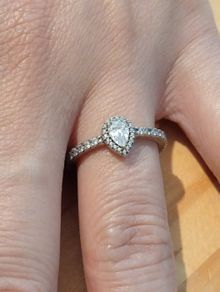 Sterling Silver Pandora Ring - Size P - Stamped for Silver (SS1032)