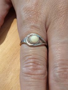 Sterling Silver Ring - Size Q - Stamped for Silver (SS1067)