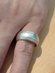 Sterling Silver Band Ring - Size K-L - Stamped for Silver (SS1081)