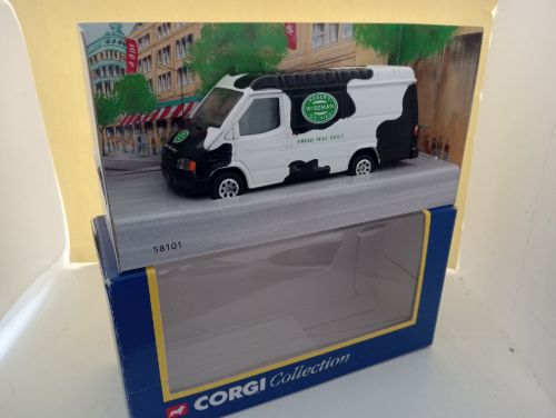 Rare CORGI Robert Wiseman Dairy 58101 Transit Van Delivery Collection Farm 1995 (DX115)