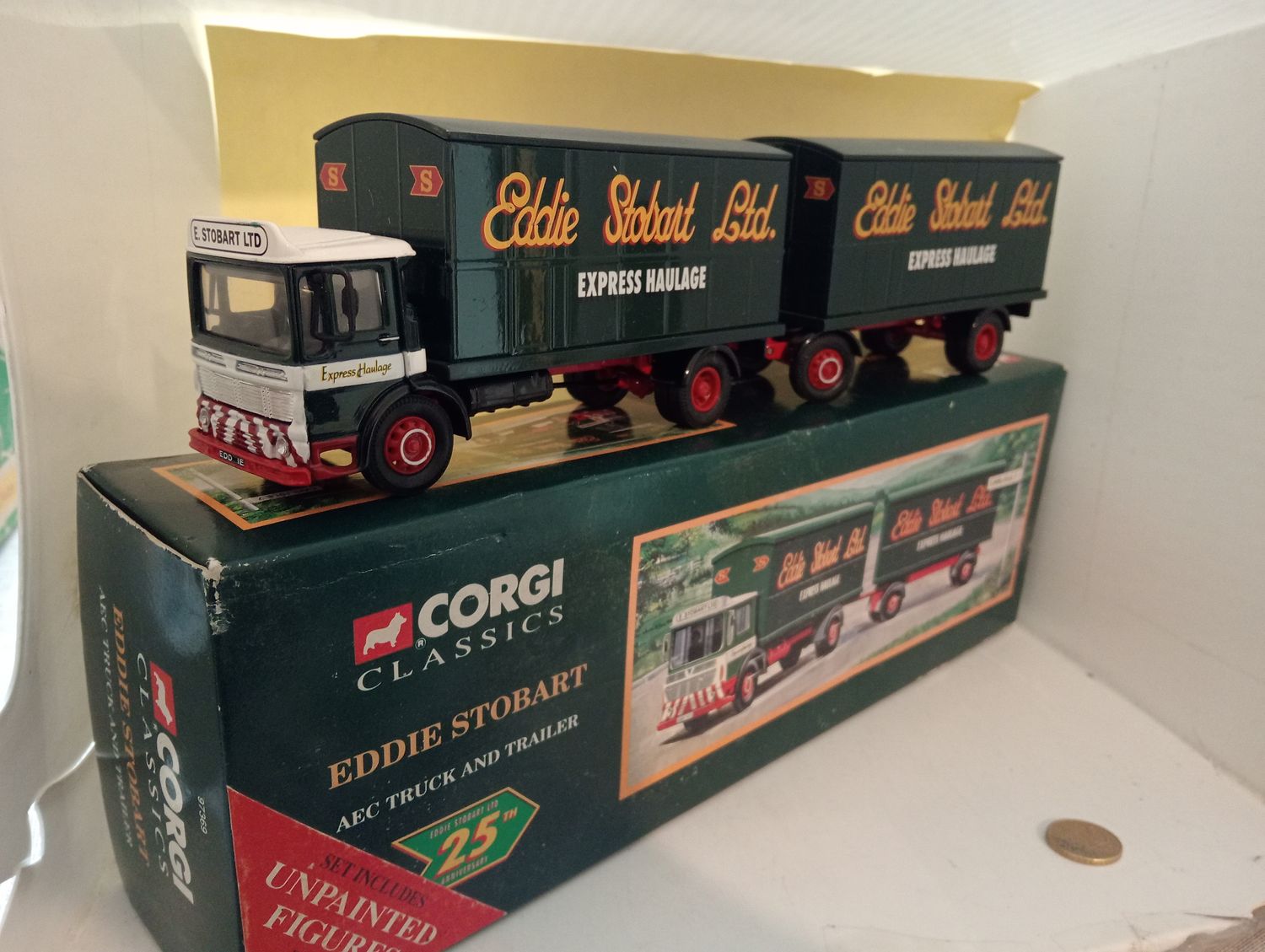 Corgi Eddie Stobart AEC Truck &amp; Trailer - Scale 1/50 (DX56)