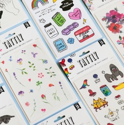 Tattly Temporary Tattoos - Full sheets (2 per pack)