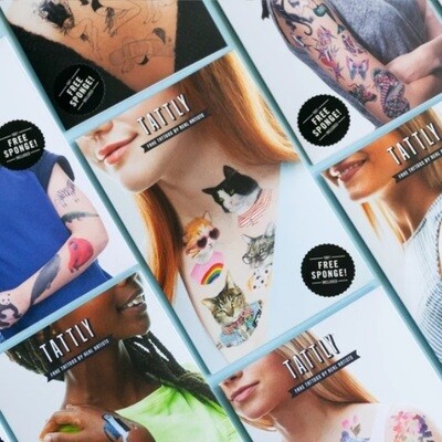 Tattly Temporary Tattoos - Sets (8 tattoos + sponge)