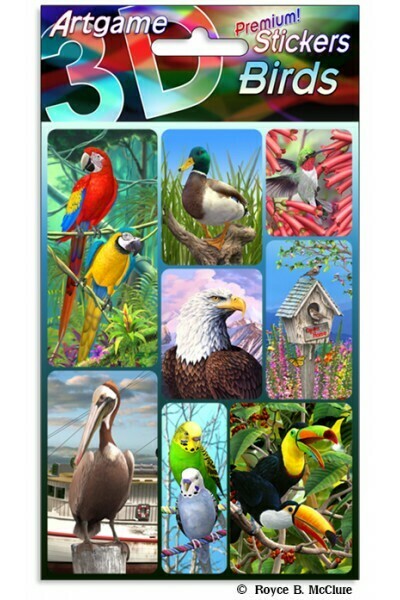 3-D Bird Stickers 3-D Bird Stickers