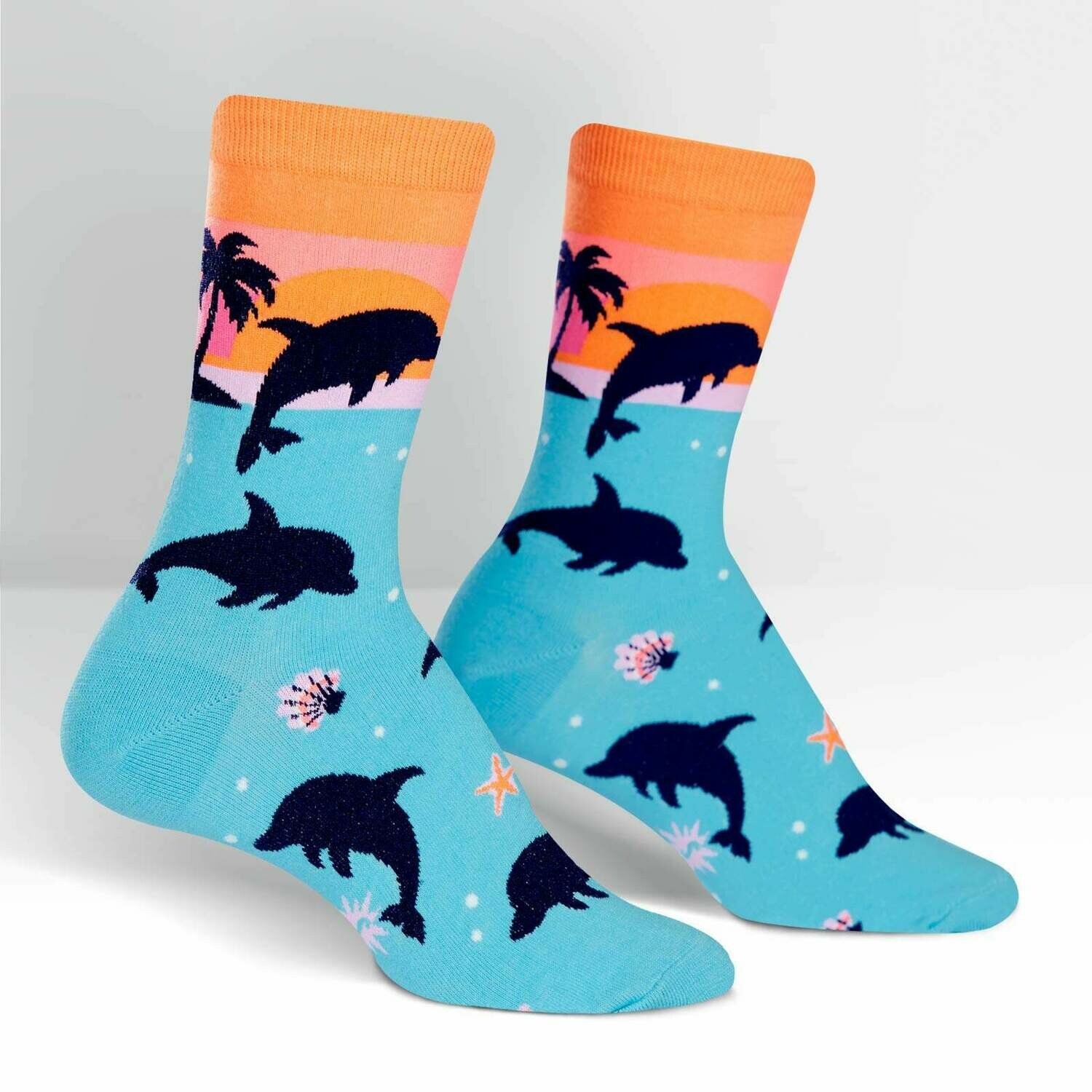 Dancing Dolphins Junior Crew Socks (Ages 7-10)
