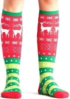Tacky Holiday Sweater Knee High Socks
