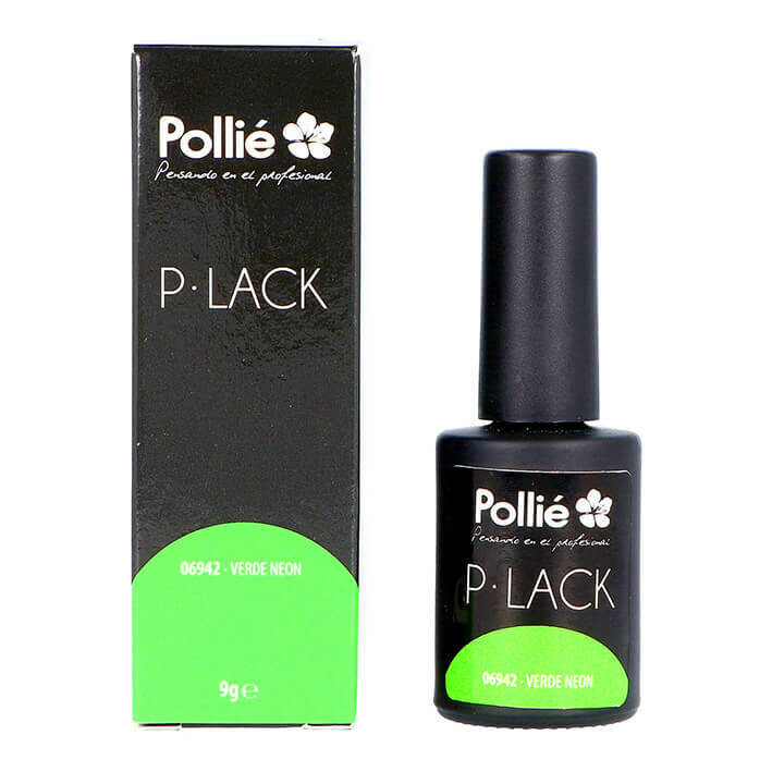 Esmalte semipermanente VERDE NEON P-lack pollie