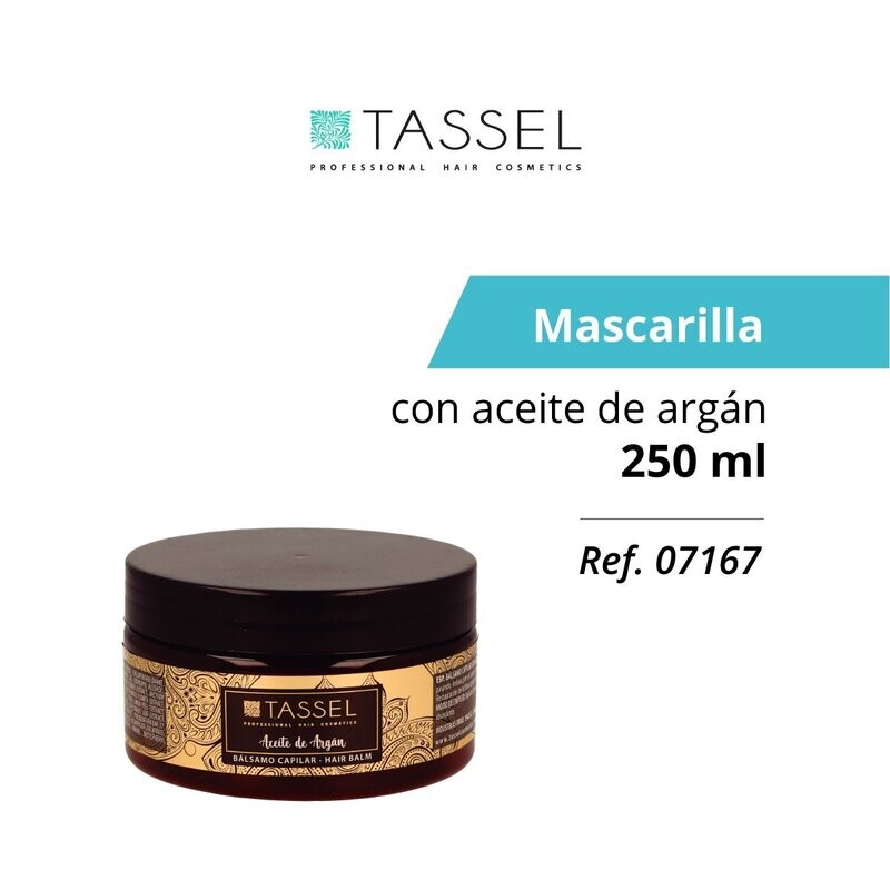 Mascarilla con aceite de argán 250ml Tassel