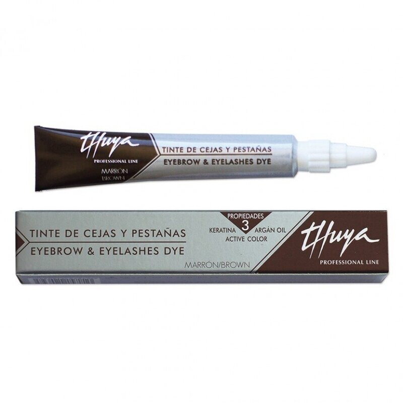 Tinte marrón de cejas y pestañas - thuya-
