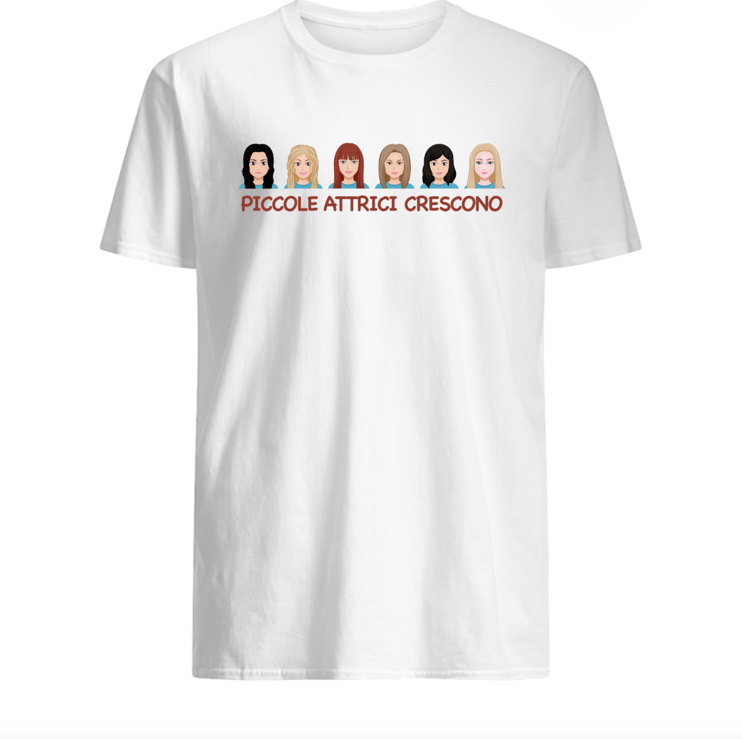 T-Shirt Piccole Attrici Crescono Unisex (Bianca, Nera, Rosa)