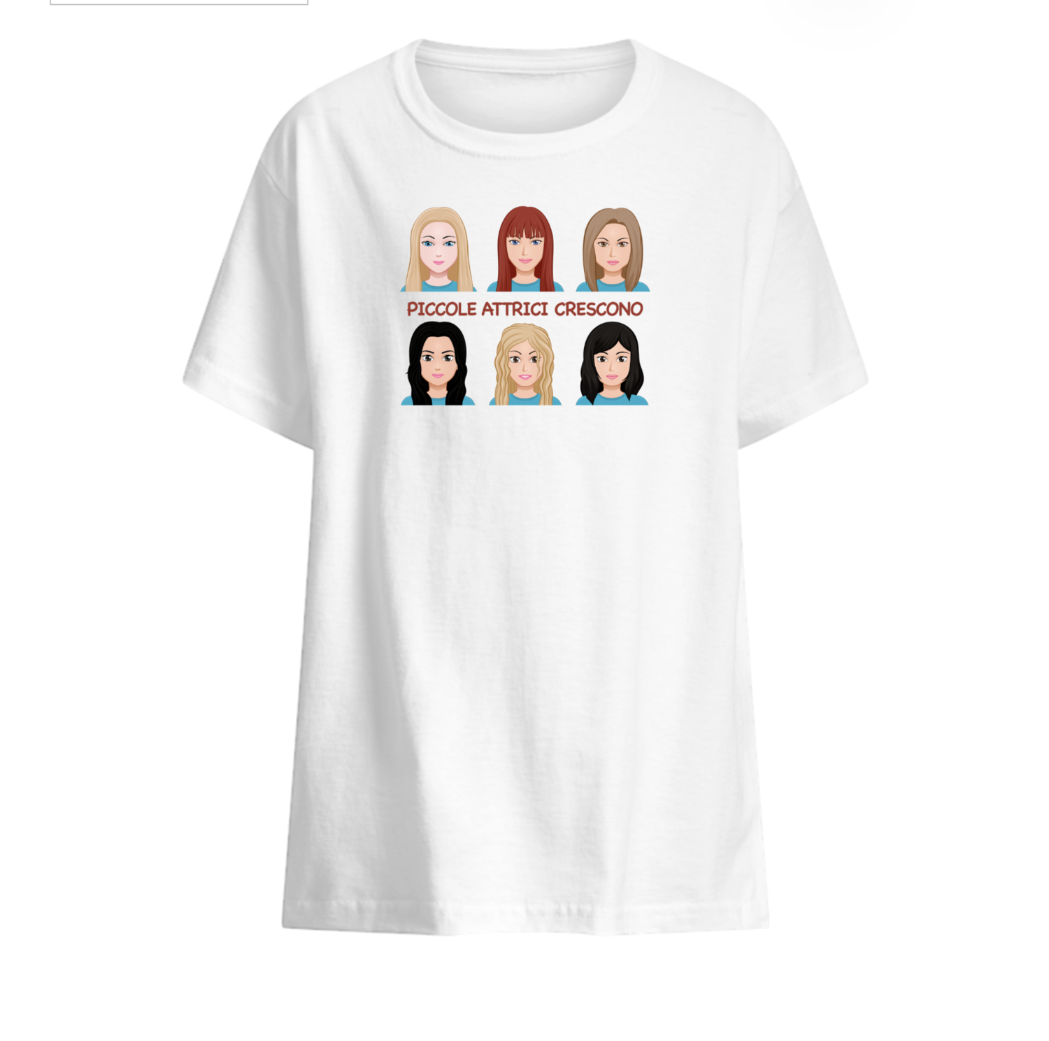 T-Shirt Piccole Attrici Crescono - Unisex (Bianca, Nera, Rosa)