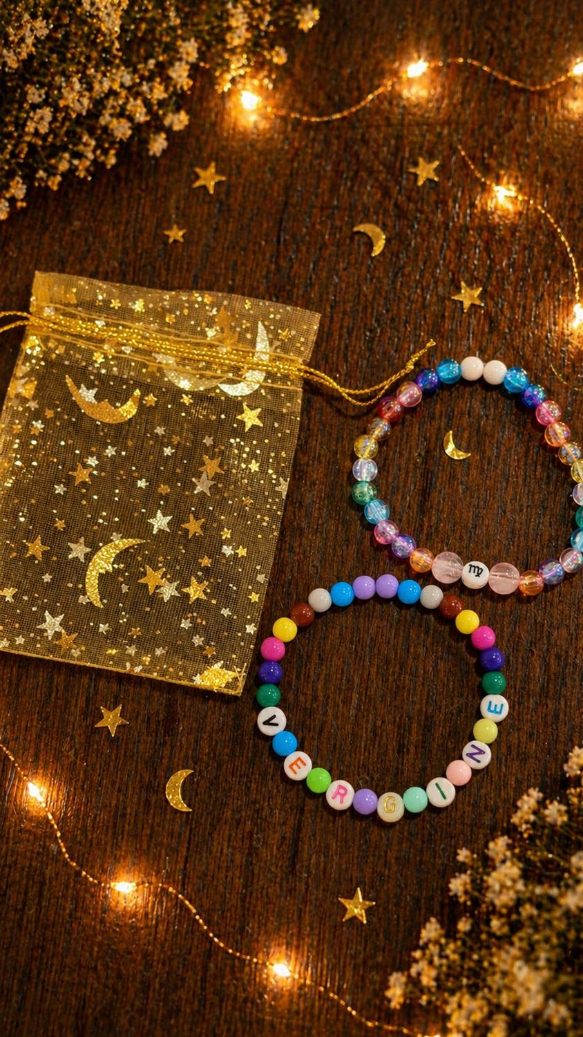 2 Braccialetti Segno Zodiacale Multicolore