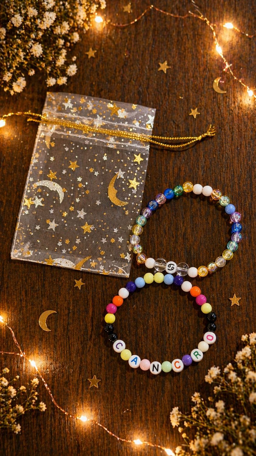 2 Braccialetti Segno Zodiacale Multicolore