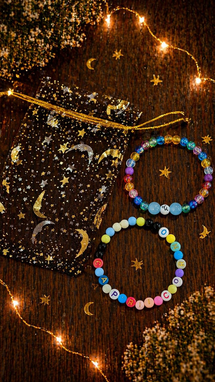 2 Braccialetti Segno Zodiacale Multicolore