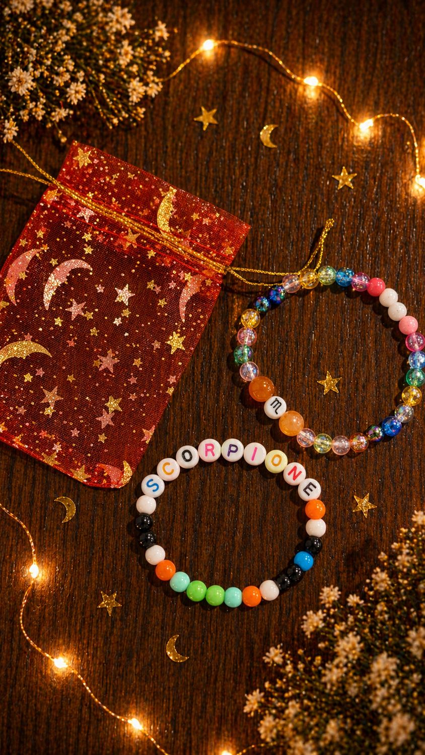 2 Braccialetti Segno Zodiacale Multicolore