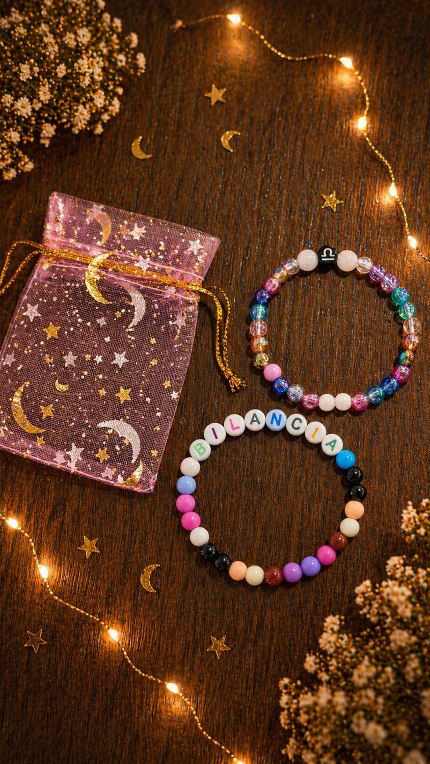 2 Braccialetti Segno Zodiacale Multicolore