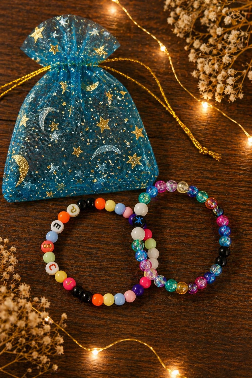 2 Braccialetti Segno Zodiacale Multicolore