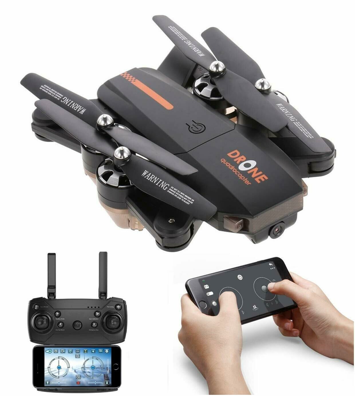 Panther 480p Foldable Drone with 2MP Wi-Fi Camera and Remote Control