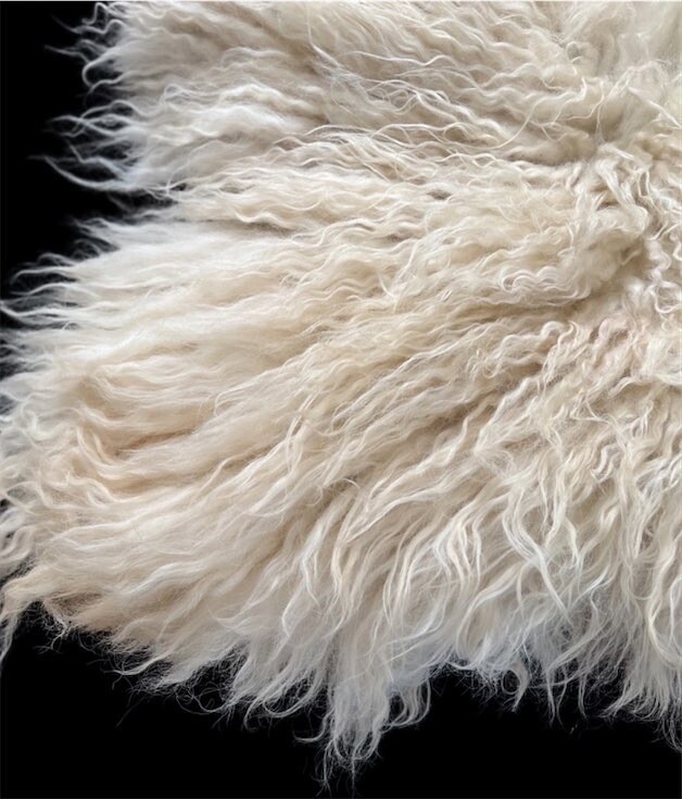 White  Felted Fleece Rug - 126