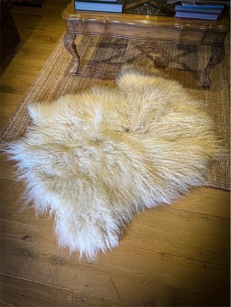 White Icelandic Felted Rug - 183