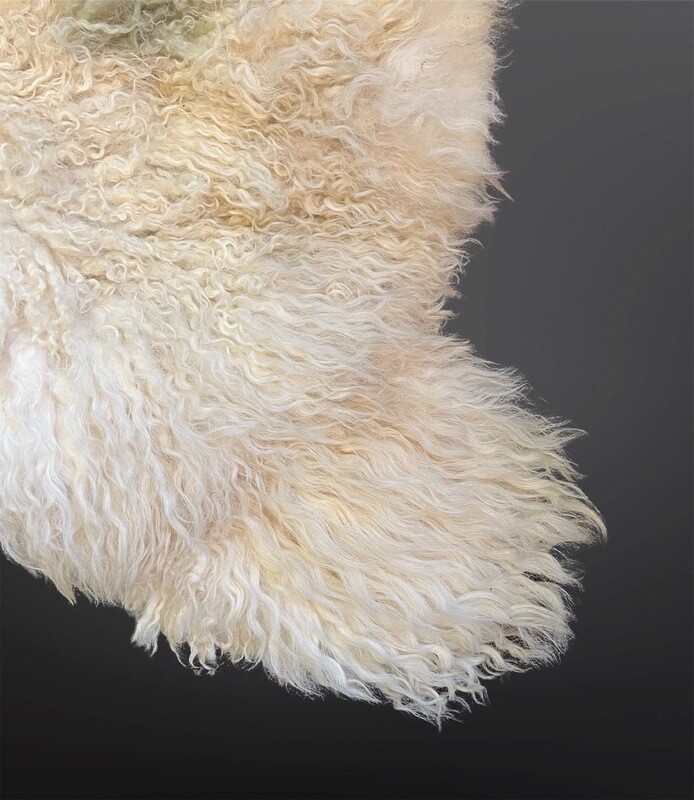 Stunning Large White Felted Rug - 262
