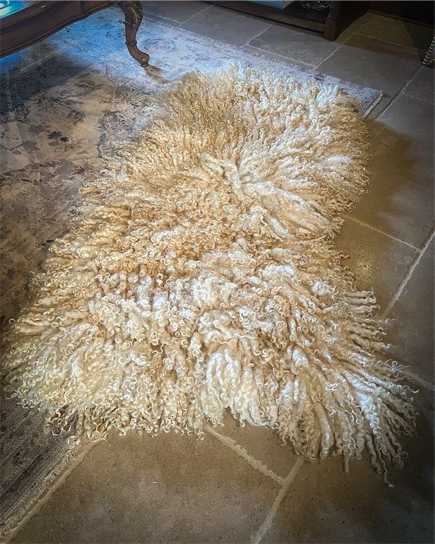 Large Felted Sheep Fleece Rug - 300