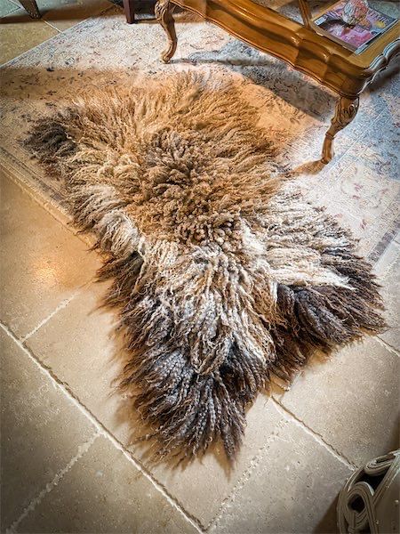 Felted Long Wool Rug - 334