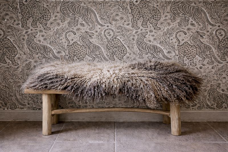 Felted Fleece Rug - 346 Lifestyle image showing how our felted fleece rug can be styled in a home.