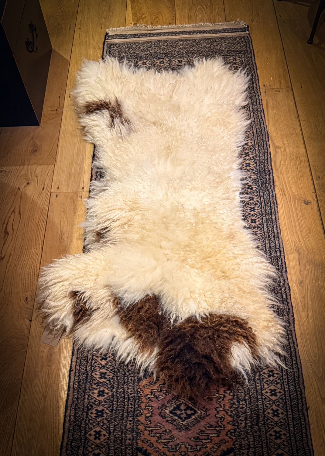 Hand-Felted Jacob Sheep Fleece Rug - 348