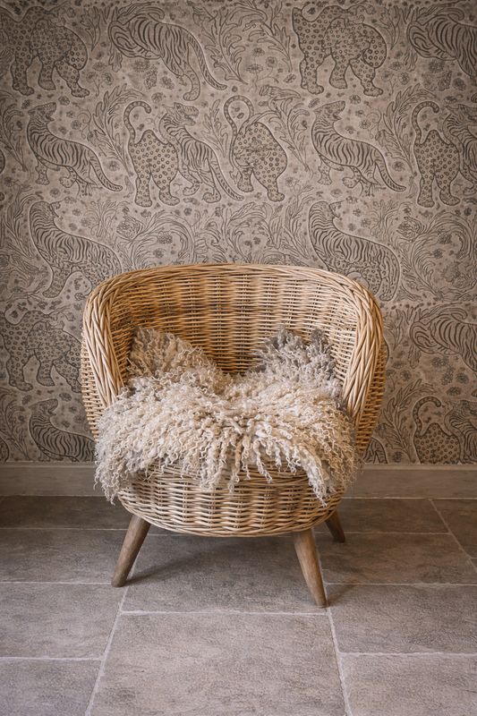 Felted Fleece Rug - 351 Lifestyle image showing how our felted fleece rug can be styled in a home.