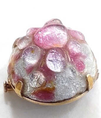 Broche Limoges Vintage Émaux d&#39;Art et or
