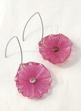 Boucles d&#39;Oreilles légères Coquelicot Fuchsia