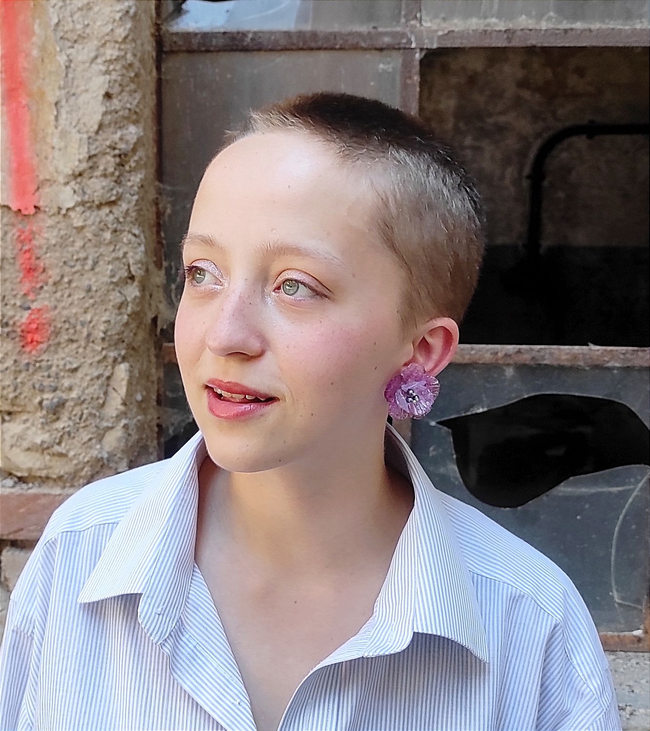 Clips, boucles d&#39;oreilles violines