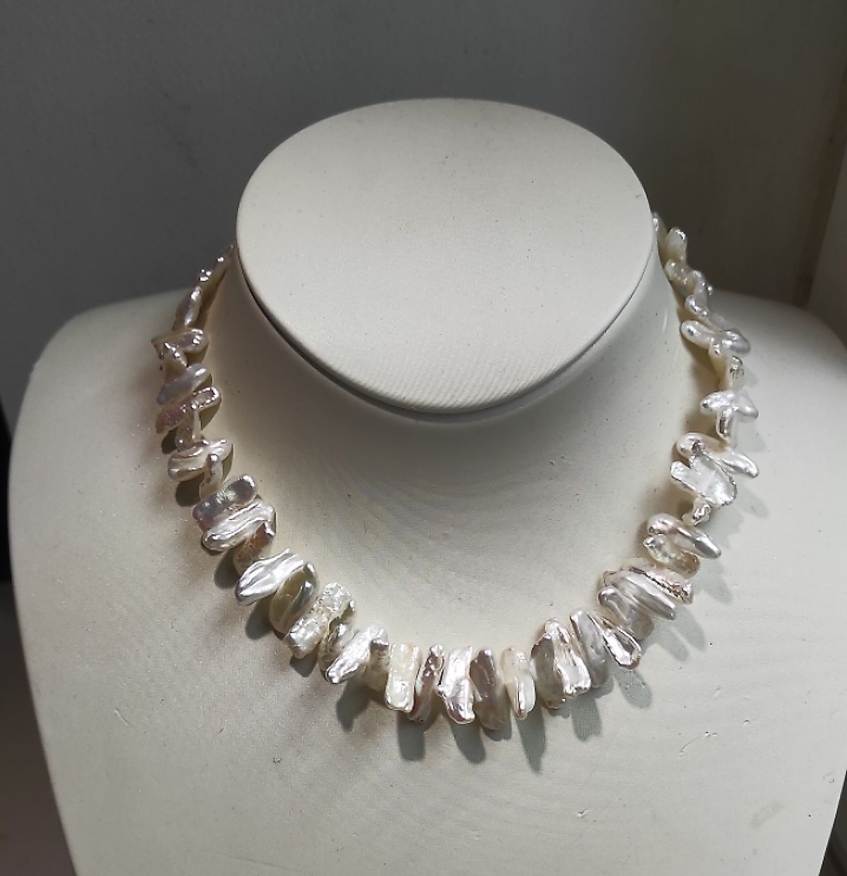 Collier perles de culture Keshi