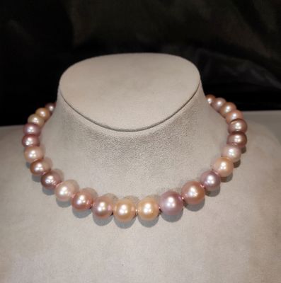 Collier perles de culture rose