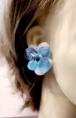 Boucles d&#39;oreilles Clips Fleur