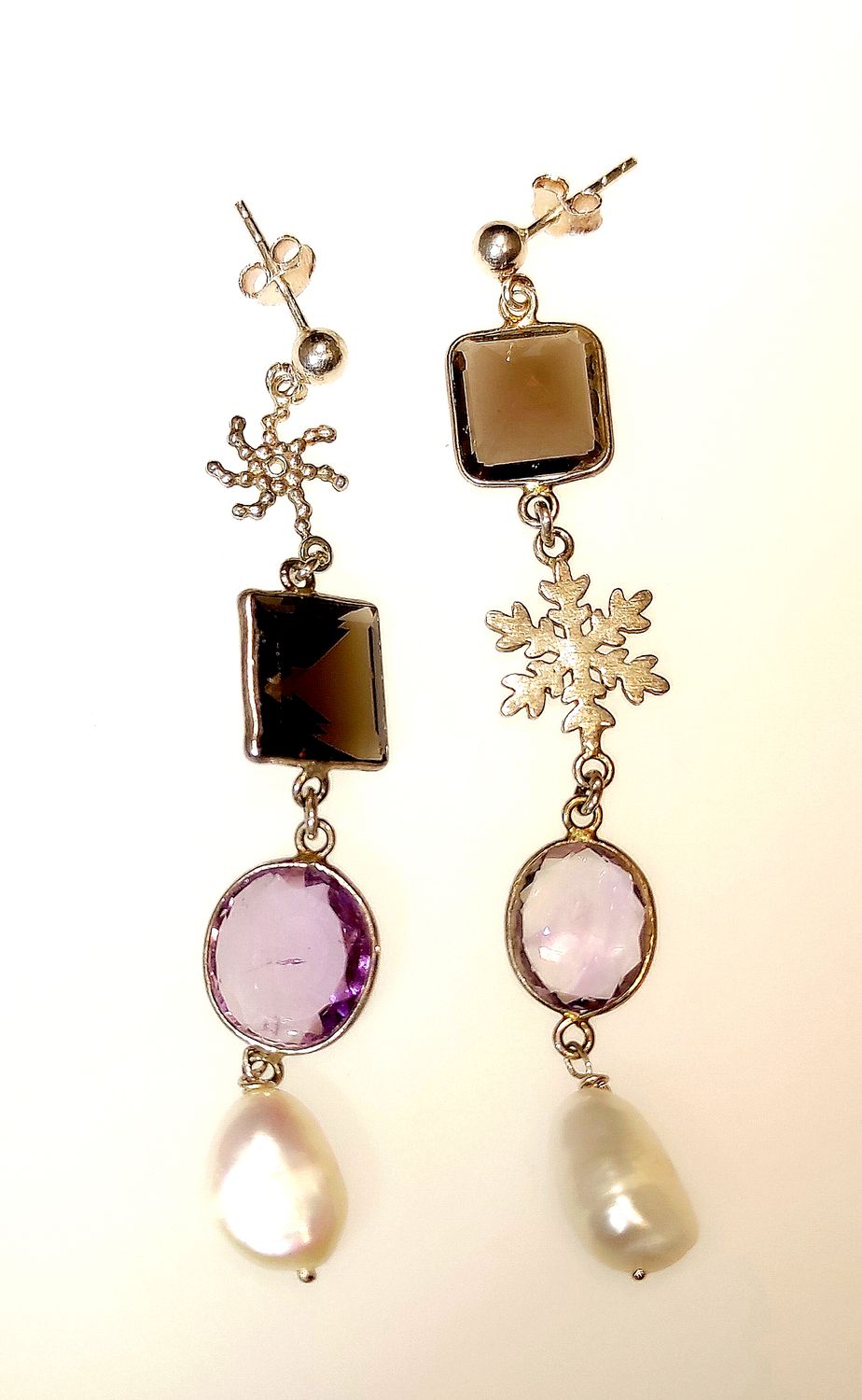 Boucle d&#39;oreilles en pierres fines