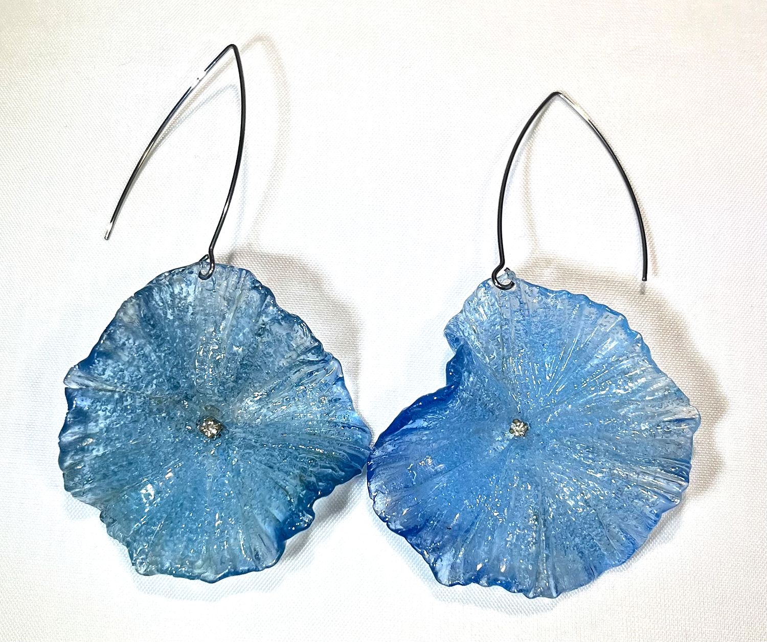 Boucles d&#39;oreilles Coquelicot bleu