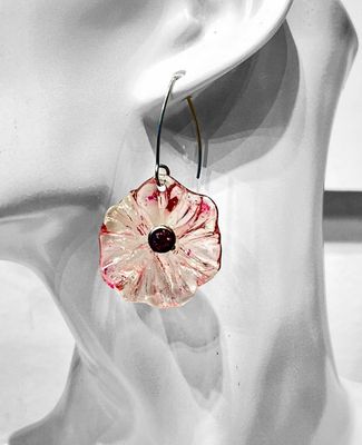 Boucles d&#39;oreilles Coquelicot rose